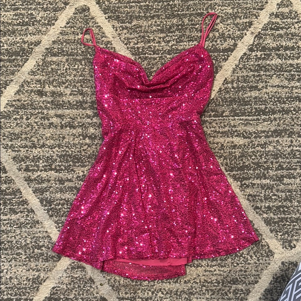 Pink Sequin Dress